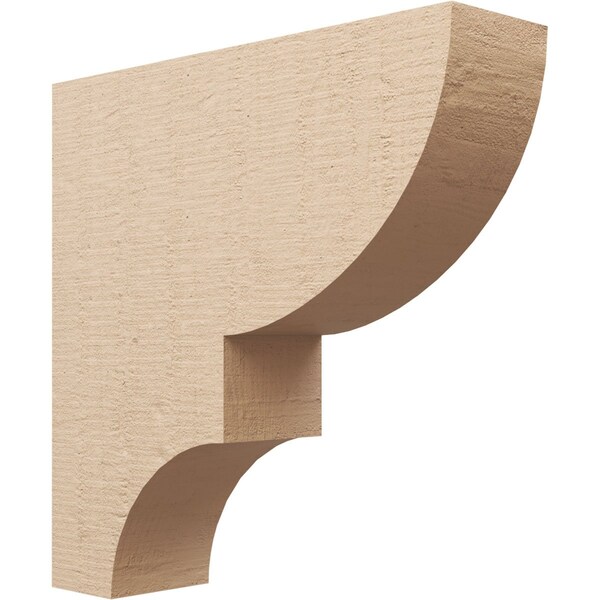 Ekena Millwork 7"W x 28"D x 28"H Thin Ridgewood Rough Cedar Woodgrain TimberThane Corbel, Primed Tan CORUR07X28X28RIDRCPR - main